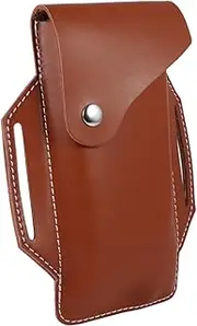 Generic Outdoor Lost Waist Bag for Phone Multifunctional Storage Pouch Brown for Running Riding and Walking Durable PU Design for Keys Tickets and Essentials