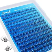 Bransfy Lash Clusters 168pcs Wispy Cluster Eyelash Extensions Fluffy Individual Lashes 8-16mm Waterproof C Curl Natural Look Lashes Clusters Lash Extension DIY Cluster Lashes with Soft Thin Band(08)