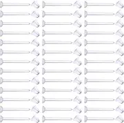 [MODRSA] Mix Set Clear Piercing Retainers Flexible Lip Ear Nose Septum Eyebrow Tongue Rings Cartilage Tragus Earrings Retainer Bioflex Horseshoe Industrial Barbell 60pcs