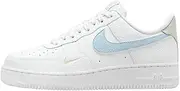 [Nike] Men's AIR Force 1 '07 Sneaker, White Lt Armory Blue Light Bone, 9 UK