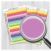 Coloured Dot Planner Stickers for Diary Calendars, Journals & Scrapbooking