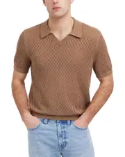 Madewell Diamond Pointelle Stitch Regular Fit Short Sleeve Sweater