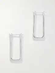[Jil Sander] Jil Sander - Silver-tone Hoop Earrings - One size One size Silver
