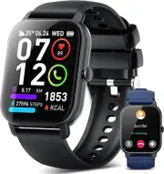 Smart Watch Answer/Make Calls, 1.85” HD Fitness Tracker Watch Heart Rate Sleep