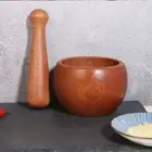 Tools Old style Herbs Mortar Pestle Medicine Masher Grinder Spice Crusher
