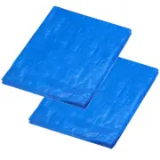 2x BL Tarp Plastic Cover Polyethylene Waterproof 7.2x5.4m Tarpaulin Canopy Sheet