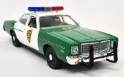 Greenlight 1/24 Plymouth Fury 1975 Chickasaw County Police Sheriff Model Car
