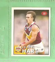 1996 AFL SELECT STICKER #33 SHAUN HART, BRISBANE BEARS