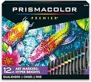 PRISMACOLOR MKR SET 12 CHISEL/FINE - HYPER BRIGHTS