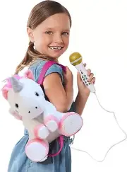 Unicorn Plush Karaoke Backpack Singing Machine Speaker Microphone Songs Effects