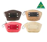 Sheepskin Wool Coin Zip Purse With Key Ring - Natural / One Size