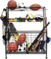 Sports Equipment Organizer,Ball Storage Rack,Ball Storage Garage Large Capacity