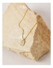 [Piper] Oval Libra Zodiac Necklace in Gold