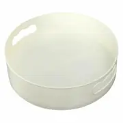White Round Rotating Storage Organiser Revolving Condiment Rack Lazy Susan