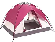 Dome Tents Outdoor Portable Foldable Camping Tent, Instant Pop-Up Tent 3-4 Persons Quick Set Up Windproof and Rainproof