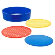 1 Set of Plastic Soil Sieve Garden Soil Mesh Sieve Sifting Pan Plastic Sifting