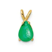 14K Yellow Gold Emerald pendant