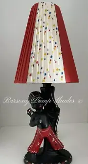 PLASTIC RIBBON RED & STARBURST SMALL CONE LAMPSHADE for BARSONY LADY/MAN LAMP