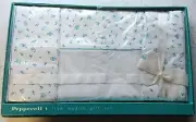Pepperell Fine Muslin Gift Set Bed Sheet & 2 Pillowcases Sweetheart Rose Vintage