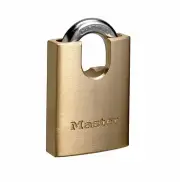 Master Lock SHROUDED PADLOCK Keyed Durable Solid BRASS- 40mm or 50mm *US Brand