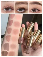 Eyeshadow Cream Liquid Eyeshadow Coffee Shadow Shimmer Matte Nude Color Beauty