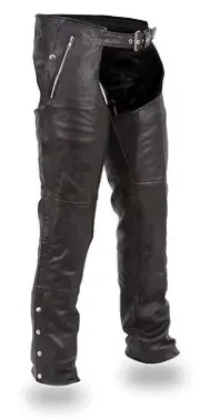 Men's Cowhide Chap w/ Removable Thermal Liner, Thigh Stretch and 4 Outer Pockets
