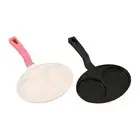 2 Hole Fried Egg Pan Multifunctional Non Stick for Pancake Burger Plett