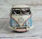 Retro Handmade Bus model Kombil W/Seats 1:18-SCALE for Home/Office Decor