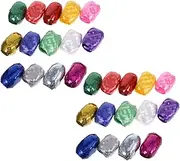 MUCKLILY 28pcs Shimmery Curling Ribbon: 5mmx10m Multi-Color Assortment Metallic Curling String for Balloon Decor & Present Wrapping - DIY Party Supplies