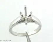 1.25CT MARQUISE RING SETTING SOLITAIRE 14K WHITE GOLD