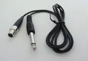 Guitar instrument cable for wireless microphone AKG, Pasgao 3pin to 1.4in jack