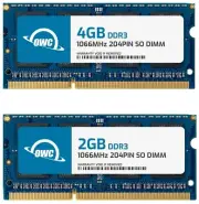 OWC 6GB (2GB + 4GB) PC8500 DDR3 1066MHz SO-DIMMs Memory RAM Upgrade