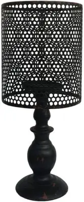 Rustic Candle Holders Metal Lantern Decorative Pillar Holder Candlestick Vintage