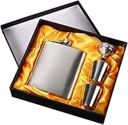 LABRIMP Leakproof Stainless Steel Wine Pot 7oz Flask Cup and Funnel for Outdoor Adventures