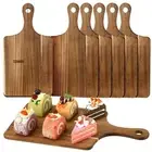 6 Pcs Cutting Board Bulk Kitchen Thicken Chopping Platter with Handles Wooden...