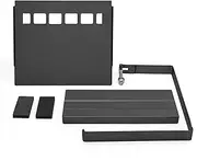 Battery Cover Motorcycle Square Slotted Battery Cover Kit Fit For Harley Sportster XLH 1200 883 1991-1997 Replaces OEM 66347-91 Motorcycle Battery Cover(Set Black)