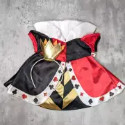 Build a Bear NEW Alice in Wonderland - Queen Of Hearts - Dress and Crown