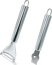 Kemcatui 1Pc Lemon Peeler Tool and 1Pc Y Shaped Fruit Peeler, Stainless Steel Lemon Zest Peeler with Channel Knife, Lemon Twist Peeler for Bar Cocktails, Kitchen