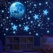 Glow in The Dark Stars for Ceiling,Glow in The Dark Stars and Moon Wall Decals, 1128 Pcs Ceiling Stars Glow in The Dark Kids Wall Decors, Perfect for Kids Nursery Bedroom Living Room
