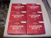 NEW 6 DOZEN (72 GOLF BALLS) CALLAWAY CHROME SOFT WHITE, NO EXTRA LOGO, 2024