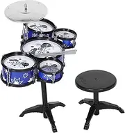 BCOATH Realistic Kids Drum Set Portable Mini Jazz Drum Kit for Toddlers Promotes Music Rhythm Development Sturdy Toy