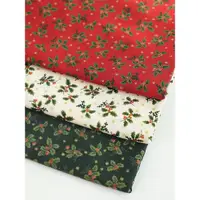 在飛比找ETMall東森購物網優惠-日本進口40支純棉布料圣誕果柔軟燙金節日布手工布藝印花服裝面