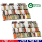 4pcs Expandable Plastic 4 Tier Kitchen Spice Rack Drawer Insert Organiser Trays