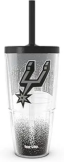 Tervis NBA San Antonio Spurs - Defend Made in USA Double Walled Insulated Tumbler Travel Cup Keeps Drinks Cold & Hot, 24oz with Straw Lid, Classic