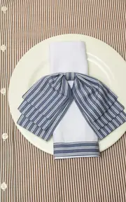 [Gohar World] Set-of-Two Cotton-Linen Napkin Bows