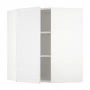 METOD corner wall cabinet with shelves, white/Stensund white, 68x37x80 cm