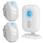 Motion Sensor Alarm Infrared Wireless Alert System White Indoor Business Welcome