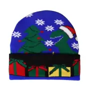 Christmas Beanie Hat Brimless Knit Wool Hat Cuffless Santa Hat for Men & Wome...