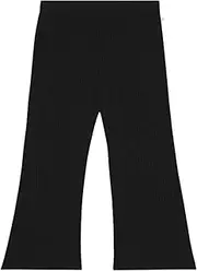 [Posh Peanut] Solid Ribbed - Black - Bell Bottoms