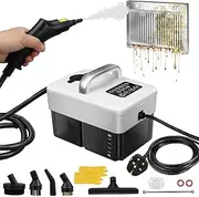 Handheld Steam Cleaner, 2500W Wallpaper Steam Cleaner, 6 Level Adjustable LED Display, Low Water Warning, Timer Controlled, Flushable Steam Cleaner for Wallpaper, Floor, Carpet